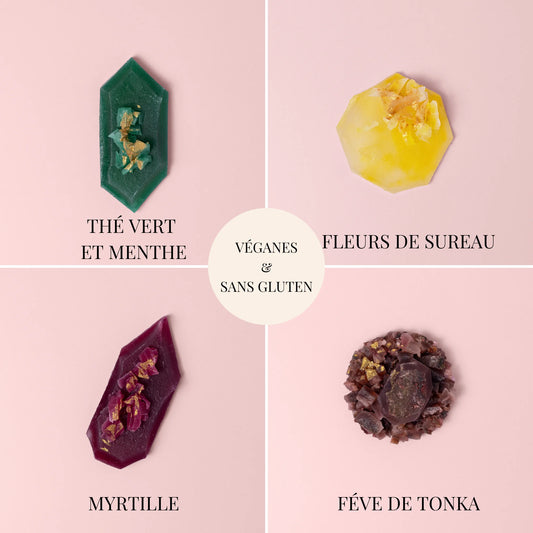 Collection Topaze - 4 Cristaux Comestibles