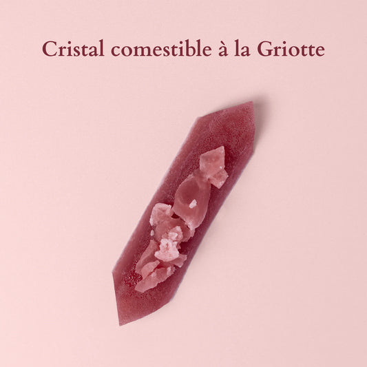 Eetbaar kristal met de kers