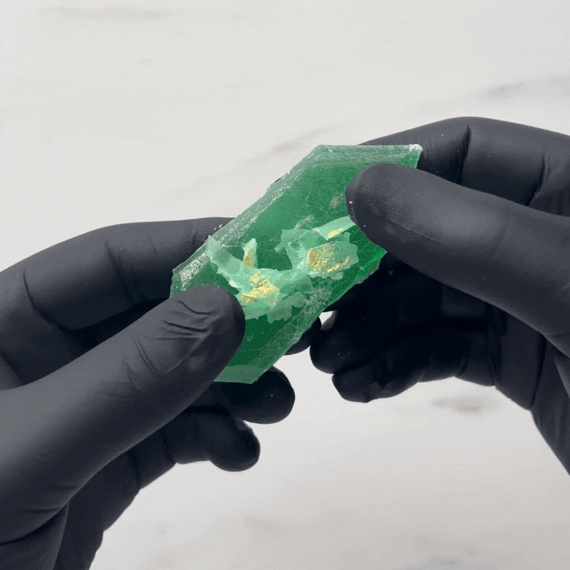 Cristal Comestible au Thé Vert et Menthe