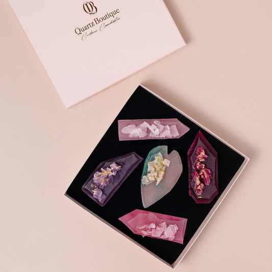 Amethyst -collectie - 5 eetbare kristallen