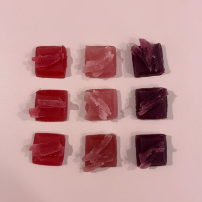 Mini Coffret de 9 cristaux comestibles aux Fruits Rouges