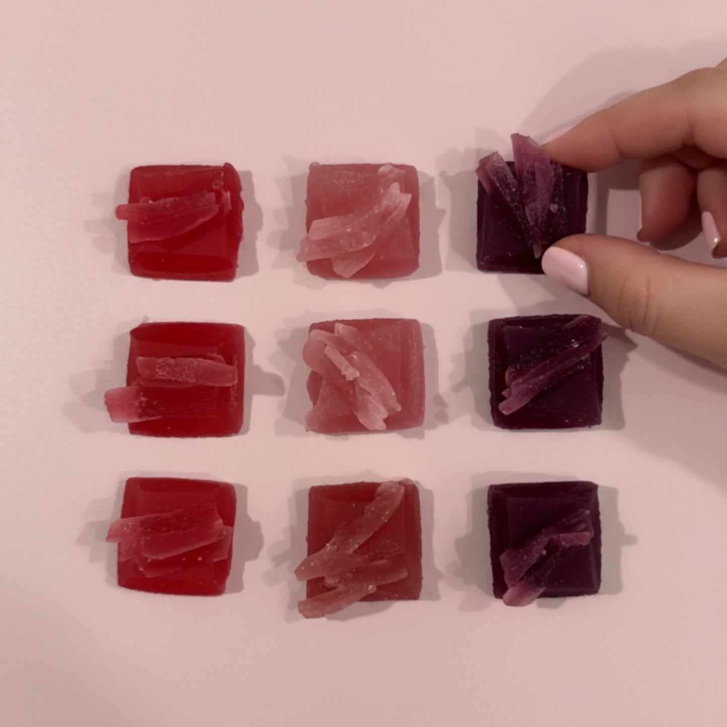 Mini Coffret de 9 cristaux comestibles aux Fruits Rouges