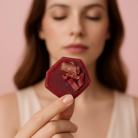 Raspberry edible crystal