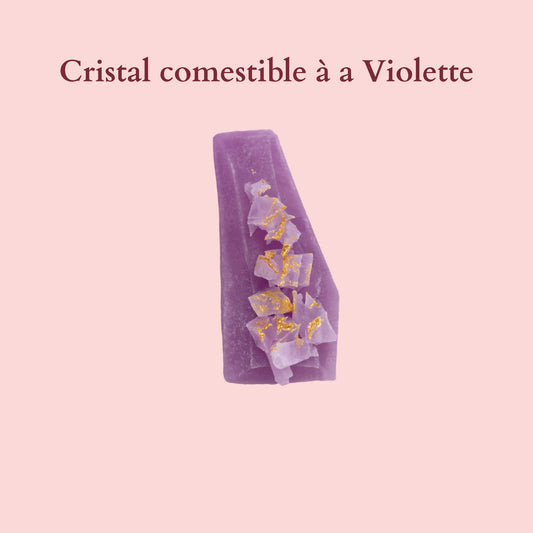 Comstible crystal with violet