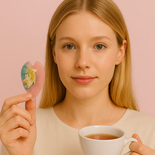 Edible crystal with cherry blossoms