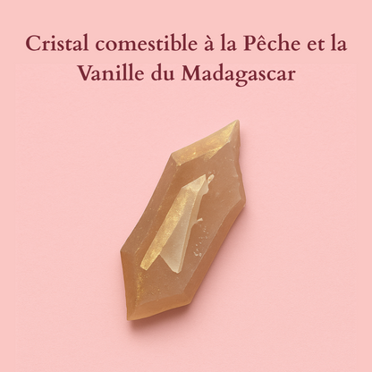 Cristal Comestible Pêche et Vanille du Madagascar